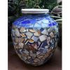 Mosaic Garden Pot in Aqua Blue (Small) - Image 2