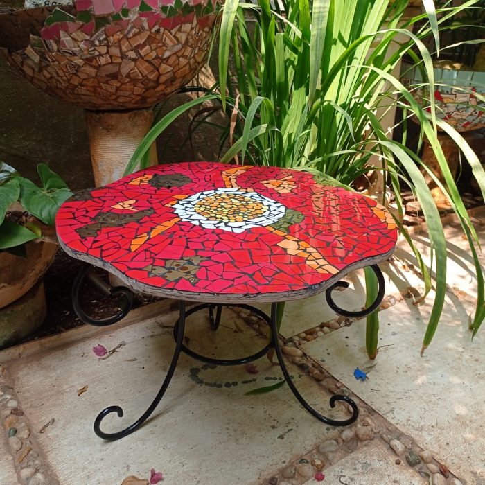 Modern Upcycled Wood Furniture, Mosaic Art & Wood Art The Druid's Garden